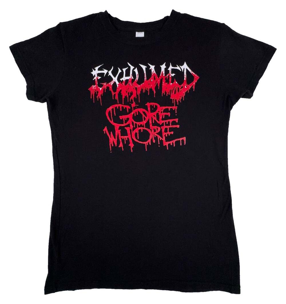 Exhumed Gore Wh*** Womens Large Fitted Band T Shirt Black Death Metal Tultex